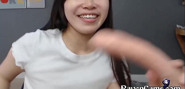  Teen Asian Girl Masturbating with Vibrator Wand